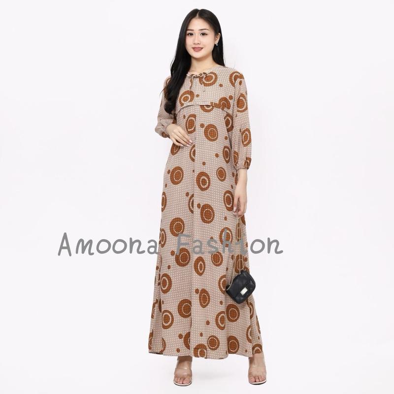 AMOONA - Dress Raisa Bahan Rayon super Premium \ Gamis Raisa Kekinian \  All size 1