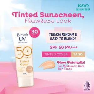 Biore UV Fresh Look Tinted Cover Sand SPF 50 PA+++ 30 gr