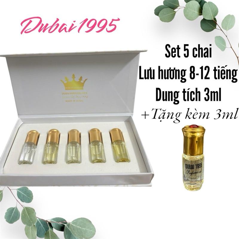 [ Kèm 3ml ] Combo 5 chai (dành cho nữ) tinh dầu nước hoa dạng lăn dùng thử Perfume Oil