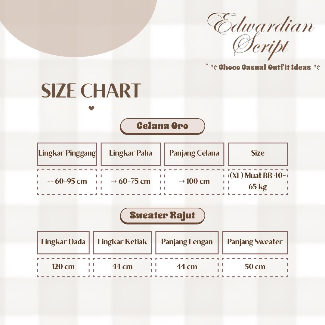 Fashion Oneset Murah Edisi Korean Look II OOTD Wanita Simple Berkelas (CELANA ORO + SWEATER RAJUT + PASHMINA JERSEY) - SL130