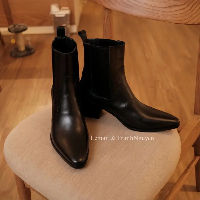Deal Xả Western 7cm Da Bò Đế Gỗ Bảo hành 2 năm lẻ size 0