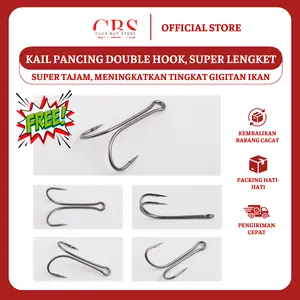 [Free Gift] Kail Pancing Double Hook, Super Lengket, Super Tajam, Meningkatkan Tingkat Gigitan Ikan