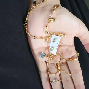 PROMO….. SET PERHIASAN MATA SATU MEWAH LAPIS EMAS 24k