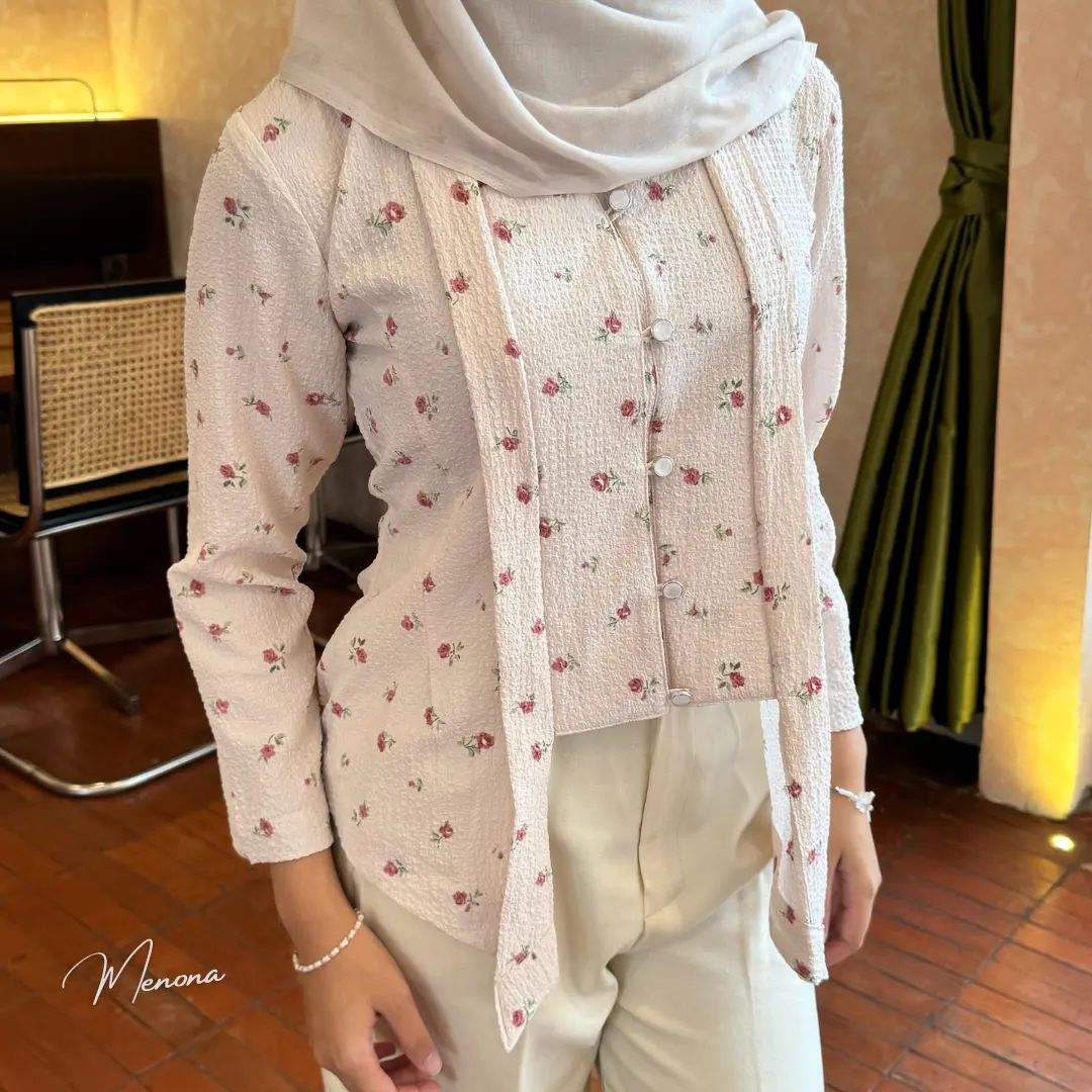 Kebaya Casual Kutubaru Modern - Nude Rose | Menona