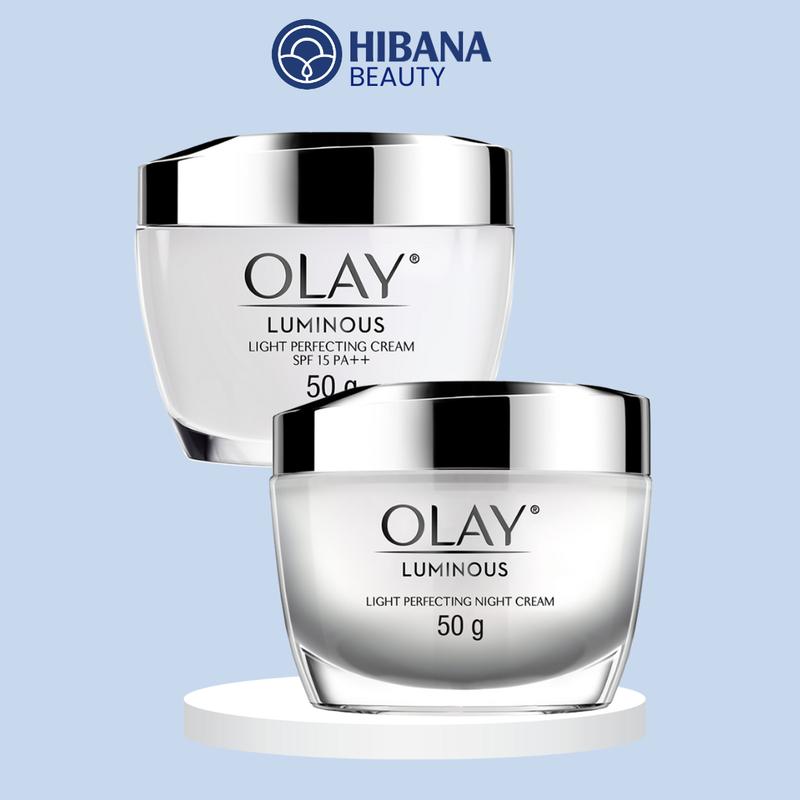 Combo Kem Dưỡng Olay Sáng Da Mờ Thâm Nám Ngày Và Đêm Luminous Light Perfecting Cream + Night Cream