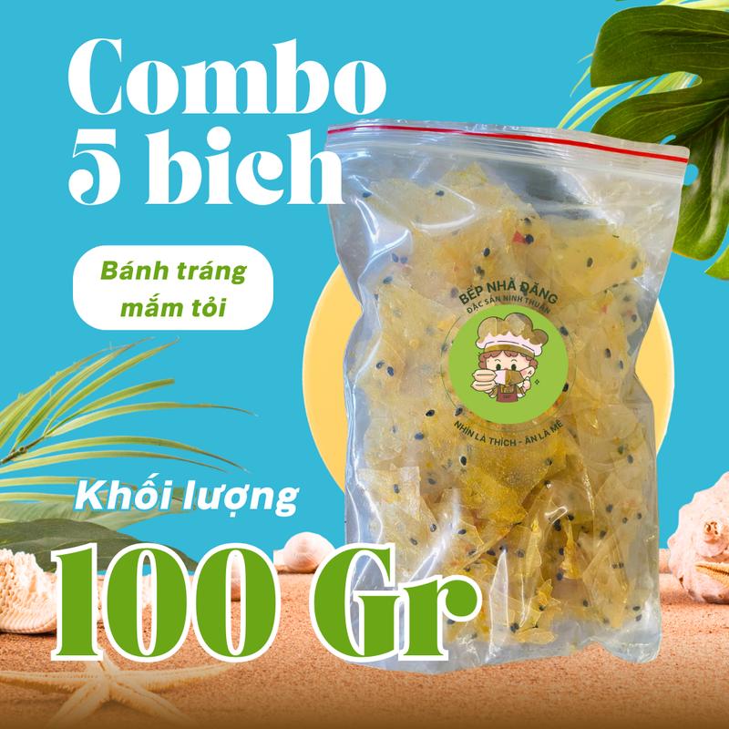 Combo Bịch 100Gram Bánh Tráng Mắm Tỏi Sấy Giòn – Đặc Sản Phan Rang Bếp Nhà Đăng