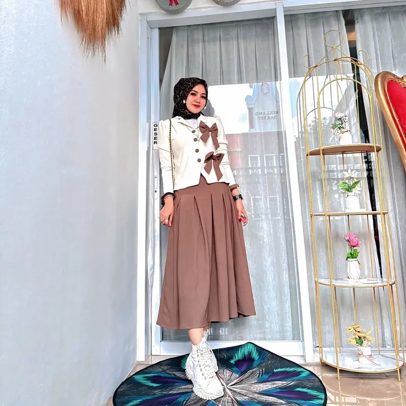 Oneset Renita Knit Blazer Pita Mewah Kekinian Trendy 1