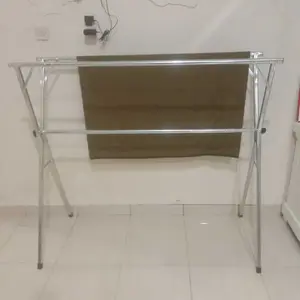 160-240cm Jemuran Baju Lipat Stainless Steel Jemuran Pakaian Basah Tahan Karat Jemuran Baju Lipat【Tidak diperlukan instalasi】