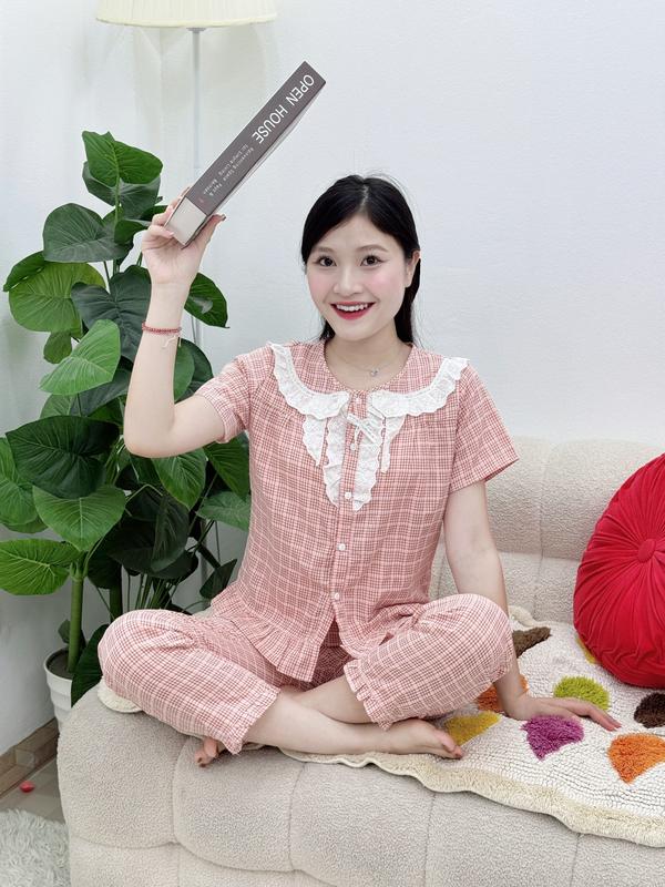 Đồ bộ nữ mặc nhà , đồ ngủ thiết kế trẻ trung(có cộc tay) 3