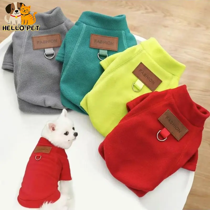 Quần áo cho chó và mèo, cho thú cưng, áo lớp cơ sở mùa thu và mùa đông, có thể mặc được, có thể thu vào, thích hợp cho Teddy, Beishi và Fido. 0