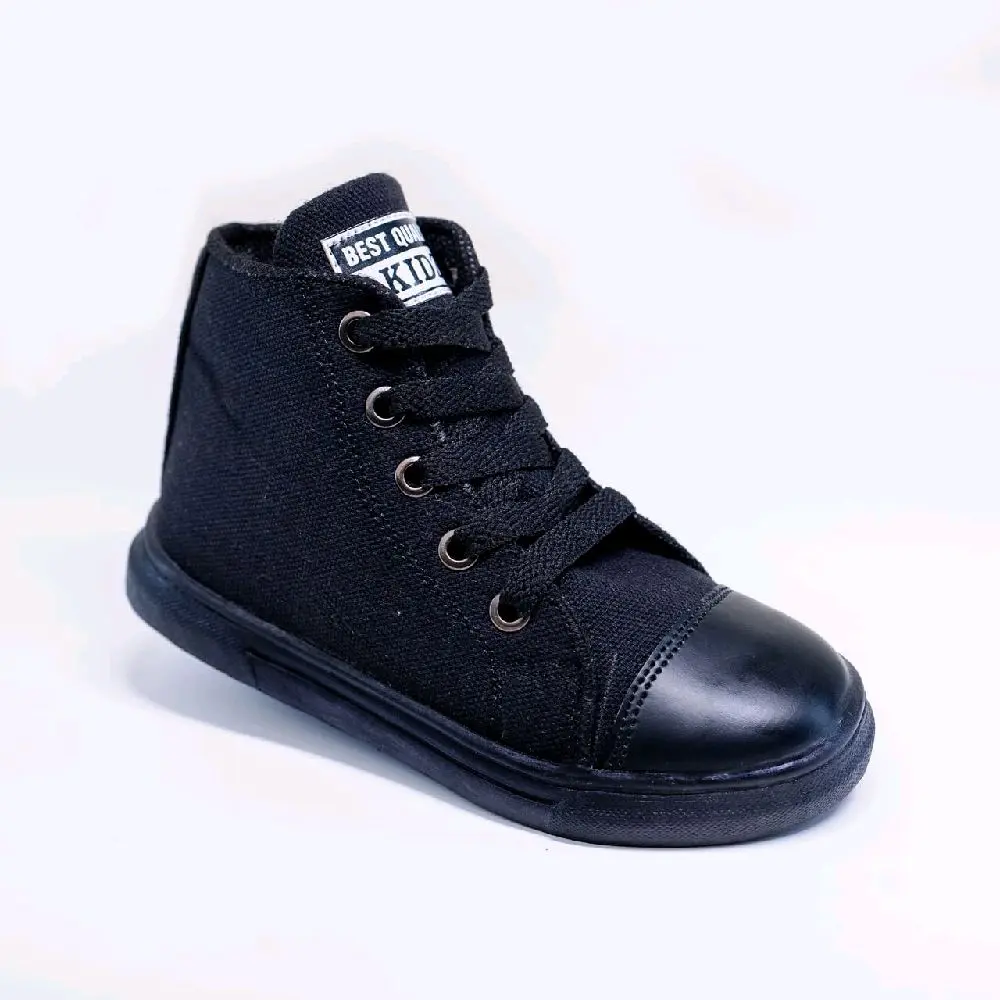 PROMO SEPATU ANAK KIDS BOOT HITAM FASHION KEKINIAN OUTSOL KARET RABER KASUAL