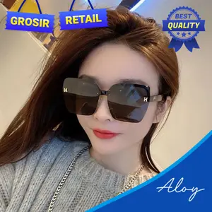 PL-MX009 Kacamata Hitam Sunglasses Terbaru Bingkai Kotak Oversized