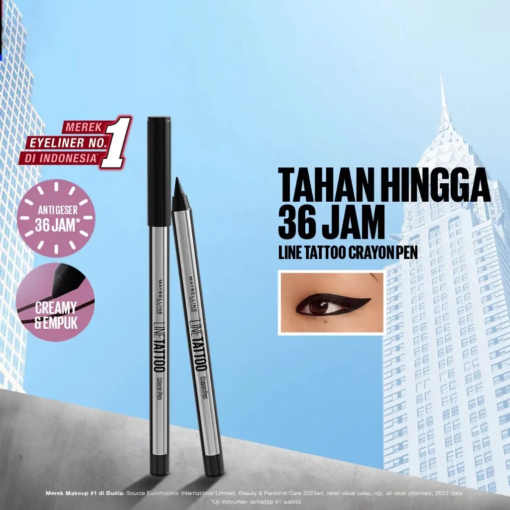 MAYBELLINE Line Tattoo Crayon Pen Liner | Eyeliner
