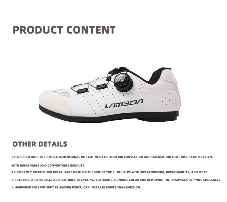 Product Introduction of LAMEDA Cycling Shoes Lockless Men Women MTB Road Bike Non Locking Shoes Deodorizing Antibacterial Breathable Bicycle Shoes 24