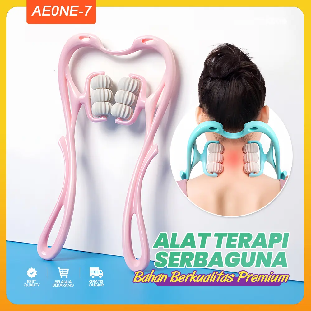 Alat Pijat Leher Alat Pemijat Manual Rol Penghilang Stres Titik Pemicu Ganda Leher dan Bahu Pijat Diri-fzx