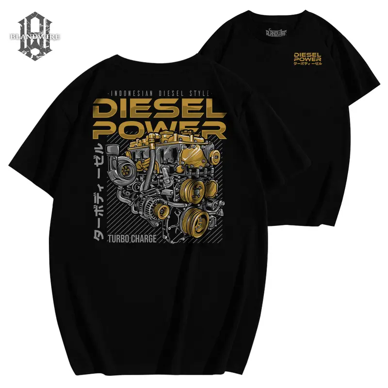 Blandwire Original Branded Diesel Power | TSHIRT OTOMITIF | Kaos distro | Kaos Otomotif Limited | DP2 Sablon Nyaman Cotton Tebal Katun Keren Hitam Nyaman Lembut Plastisol 0