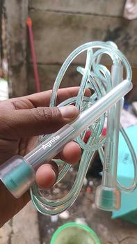 Product Review of AGNITE Skipping Rope / Lompat Tali 2,8 m Bahan PVC PP Desain Transparant Adjustable ER035 Outdoor from H**_ 0