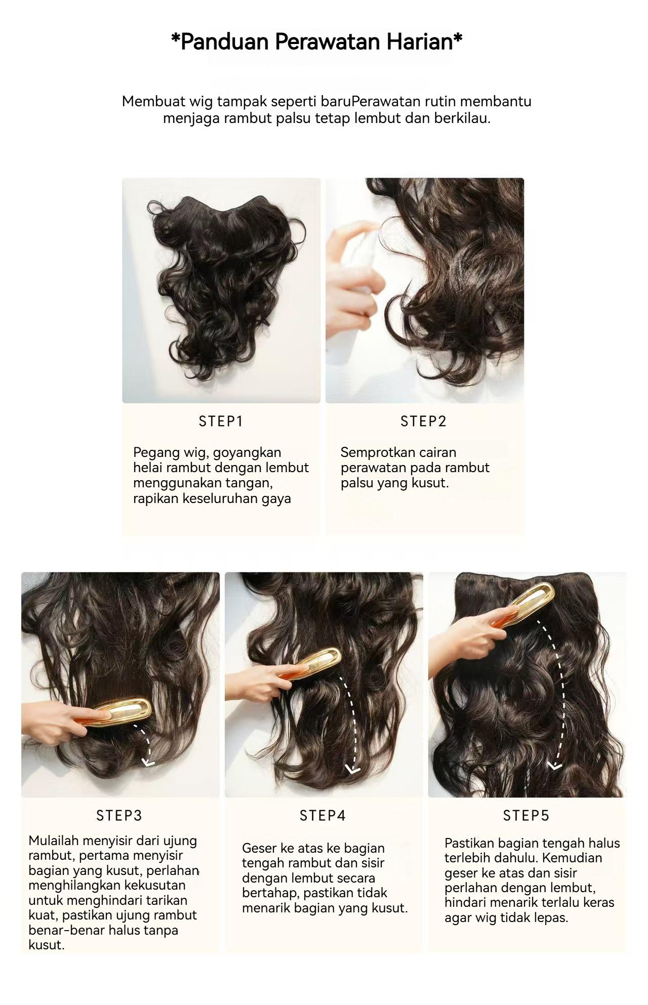 Loose Wave Hairclip Rambut Sambungan – Rambut Palsu Wanita Natural 50–60cm / 20–24 Inch | Hair Clip Panjang Bergelombang