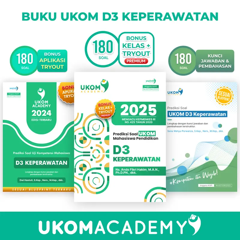 UKOM Academy Buku Prediksi Soal UKOM Mahasiswa Pendidikan D3 Keperawatan Edukasi 0