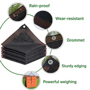 [95%] Jaring Pelindung Sinar Matahari Hitam-Auto-UV Include Clipnet Anti UV, Taman,Pantai atau Ruangan