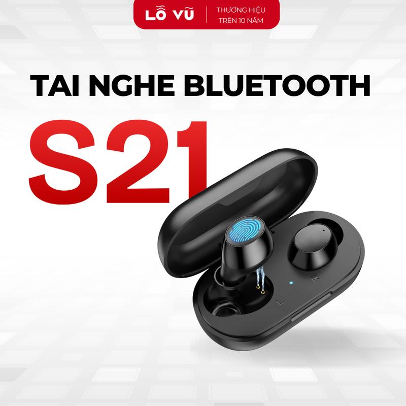  LoVu Tai nghe bluetooth không dây S21 Bluetooth 5.2 Pin tới 4h Cảm ứng chạm - Phụ kiện điện thoại Lỗ Vũ 1 levu01 