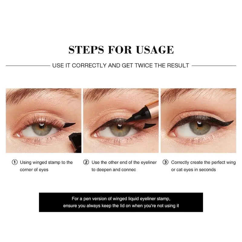 Paket Eyeliner Stamp 2 in 1 O TWO O dan Mascara O TWO O 3D Silk Fiber Eyelash Mascara Waterproof Long Lasting Mascara Maskara 4