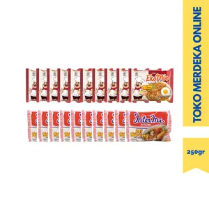 (20 PCS) MIE INTERMIE GORENG ORI PEDAS MIX DAN EKOMIE ORI, MIX PEDAS Instan Food Noodles Ayam Ramen