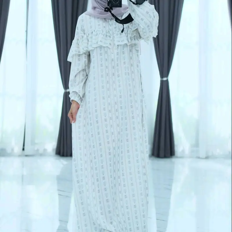 GAMIS MUSLIM DRESS WANITA BW MOTIF BY LABELLA DAILY X ANJANI STORE 3
