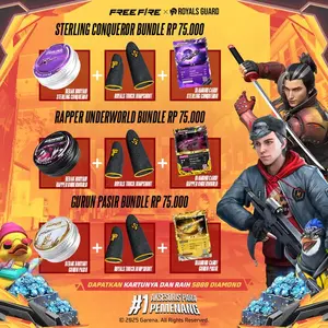 NEW PRODUK [FREE FIRE JUMPSHOOT BUNDLE] - Bedak Booyah Royals Dust Solo + Royals Touch Jumpshoot Sarung Jempol Gaming Bonus Diamond Card Free Fire Exclusive Cards(DIAMOND FF)