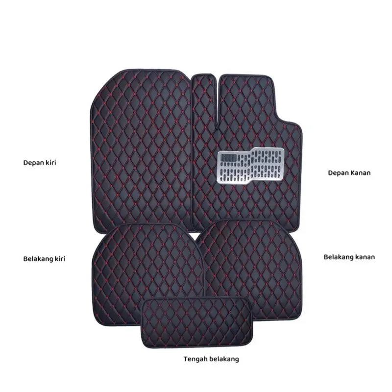 JK Karpet Mobil kulit 5 Pcs 2 Baris  waterproof premium|Universal bisa diaplikasikan ke semua mobil Car 2