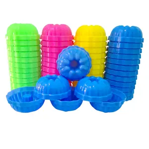 KH Cetakan Kue Putu Ayu Bulat 48 Pcs Plastik Tebal Food Grade Tahan Panas untuk Kue & Jelly Diameter 6 cm Tinggi 3 cm
