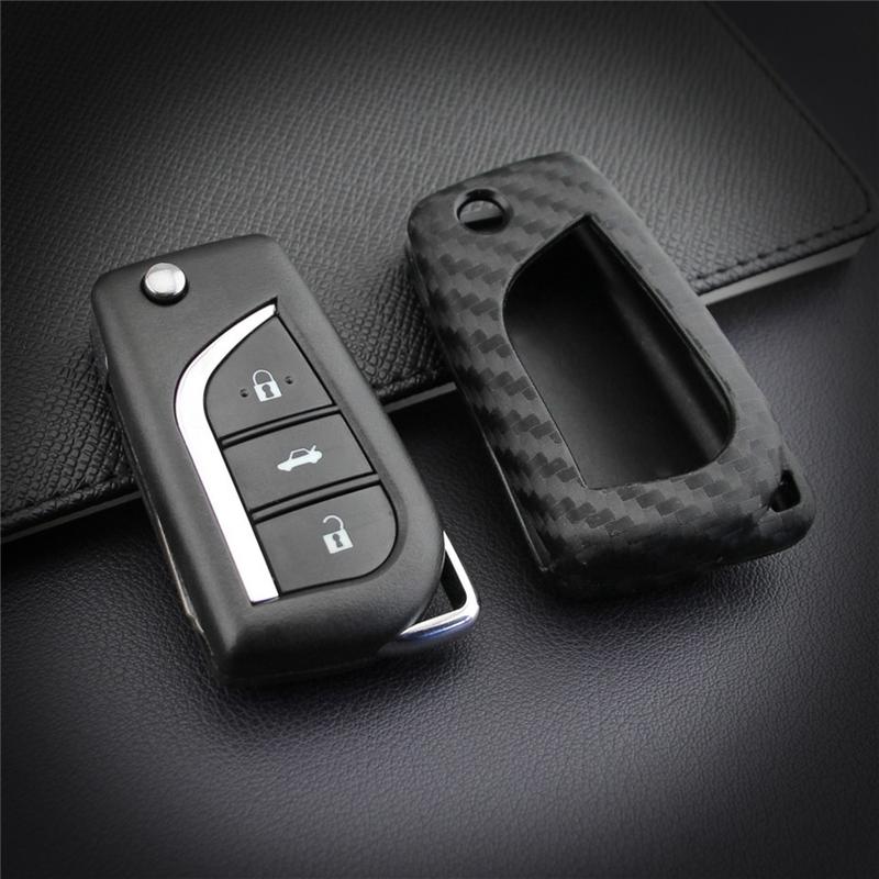 Vỏ Bọc Chìa Khóa Xe Hơi Carbon Cho Toyota Yaris Revo Innova Fortuner Hilux Vellfire Chr Estima Altis Rav4 Auris Corolla Prado Toyota