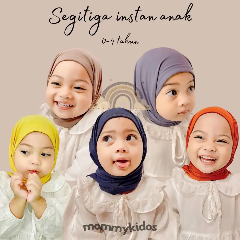 Hijab Segitiga Instan Anak (0-4th) Spandex Jersey Premium I CAMILA I Pashmina Instan Anak