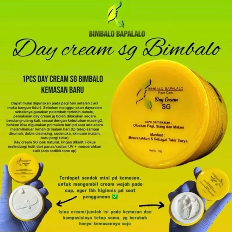 Day cream(cream siang) untuk sebagai perlindungan dari paparan sinar matahari