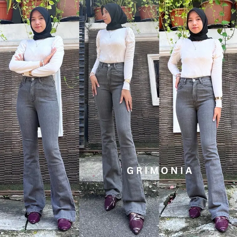 GS-Jeans HW Cutbray Karen ( CKY) -Jeans Strestch Premium Panjang Wanita