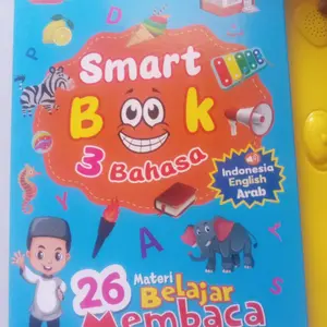 COD Buku Interaktif Belajar Sambil Bermain dan Bernyanyi Mainan Suara Edukasi Anak 3 Bahasa Indonesia Inggris Arab 26 Halaman Touch Sound Lengkap untuk Tk Paud Balita Huruf Angka Binatang Buah Warna Profesi Waterproof Bisa Dihapus Kembali
