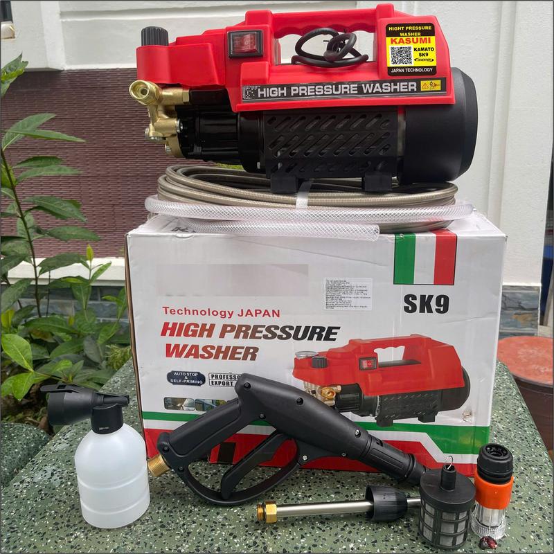 Rửa xe KASUMI Model: KAMATO SK9 có chỉnh áp Máy rửa xe mới 2025 chuyên nghiệp