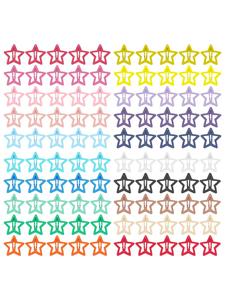 100 Pasadores de metal para niñas, bebés y niños, diseño de estrellas, adecuados para cabello fino y grueso, accesorio divertido para uso diario