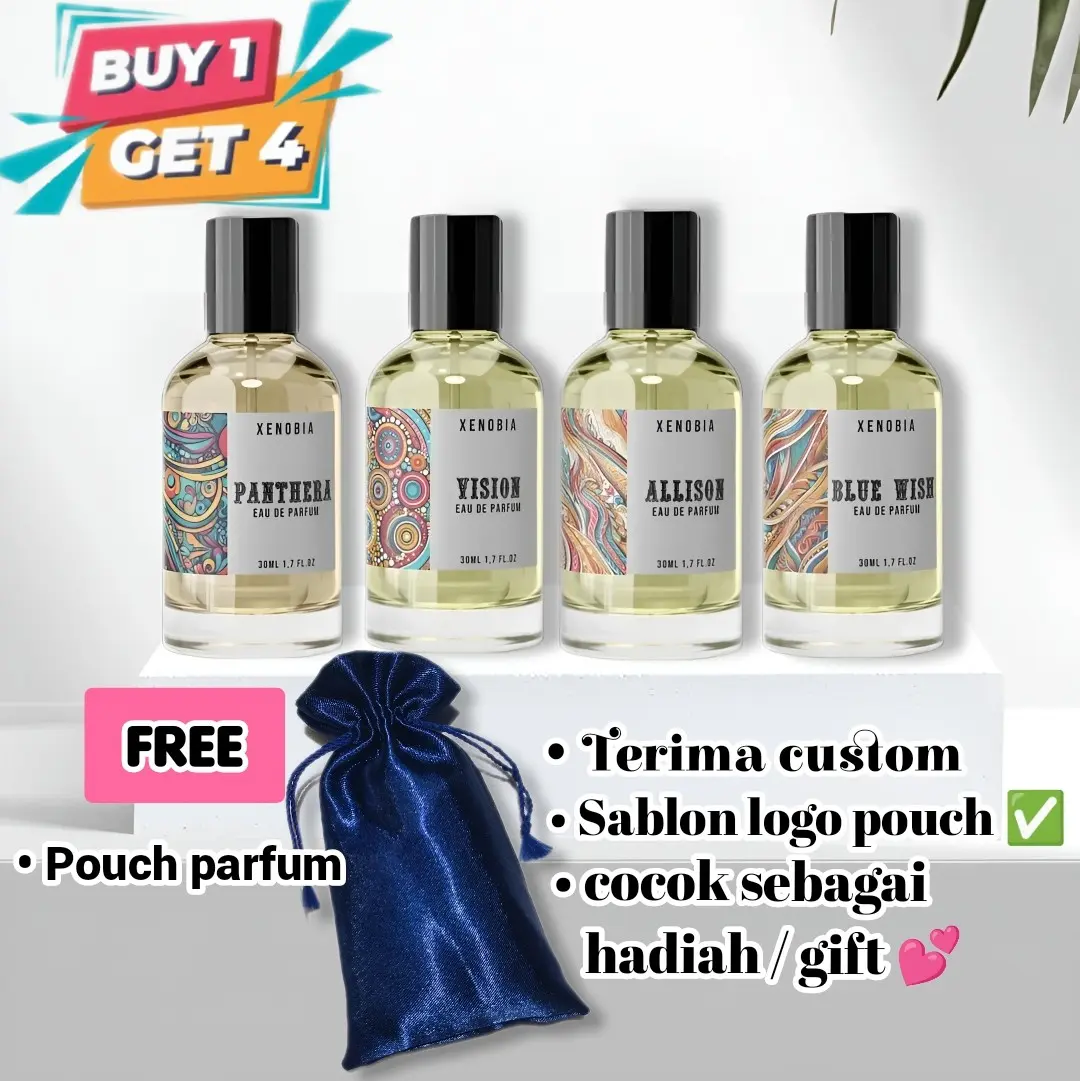 Beli 1 Dapat 4 Parfum, Free Pouch Parfum - Cocok untuk Pria dan Wanita