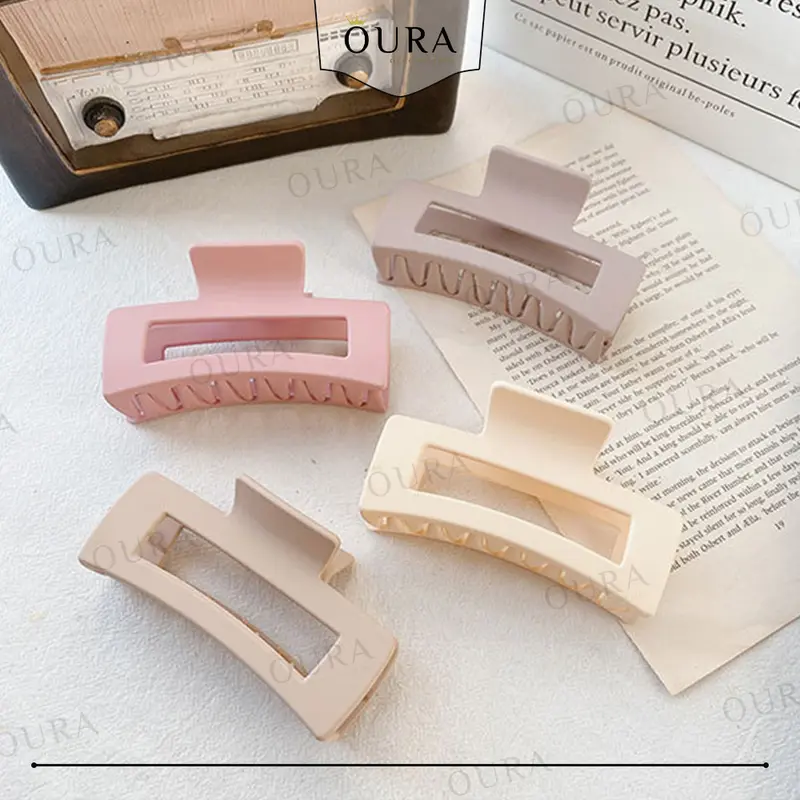 Jepitan Rambut Korea Dewasa 9 CM Warna DOFF Jepit Salon Model Kotak Jedai Korea Aesthetic 0