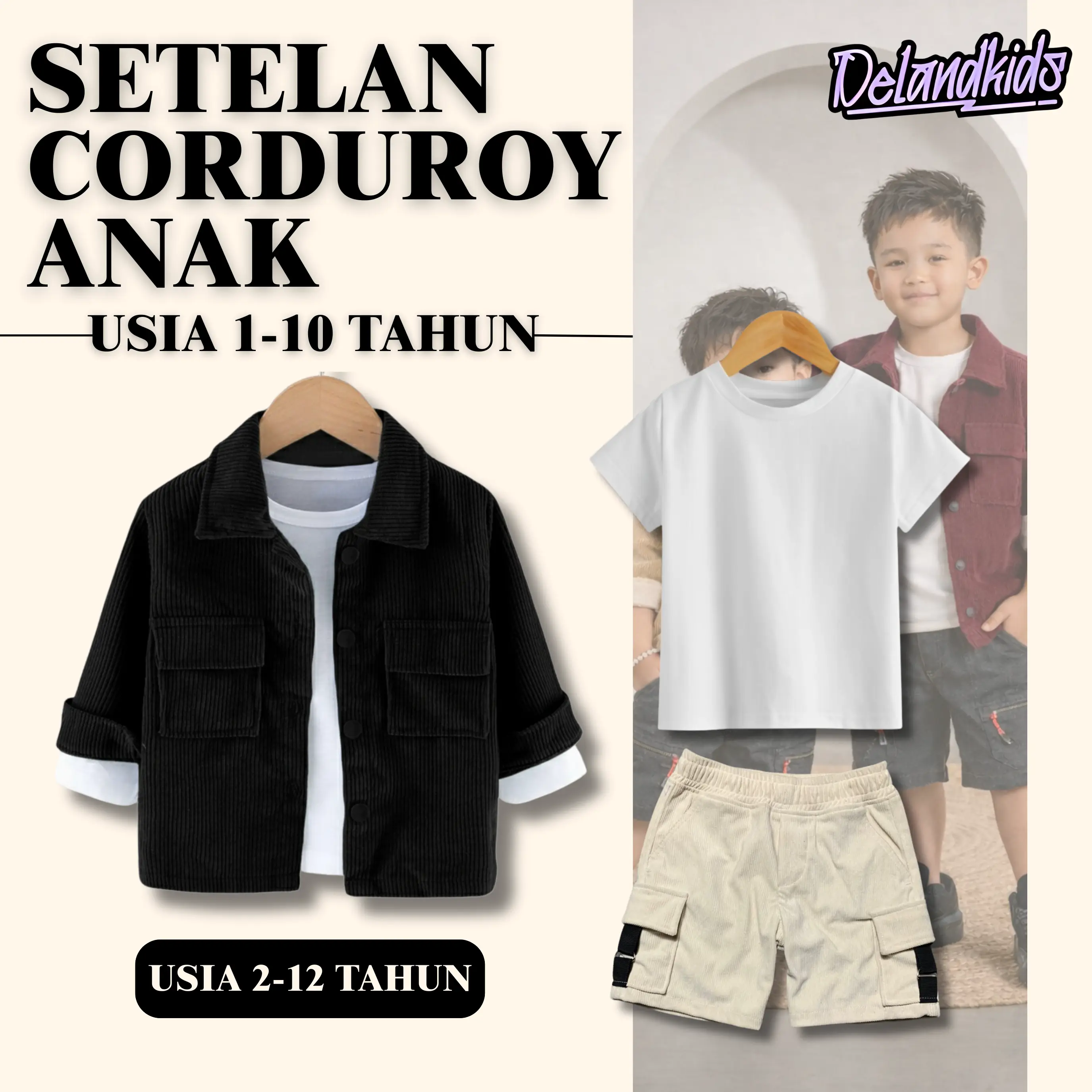 KEMEJA HITAM+ KAOS + CELANA COKSU