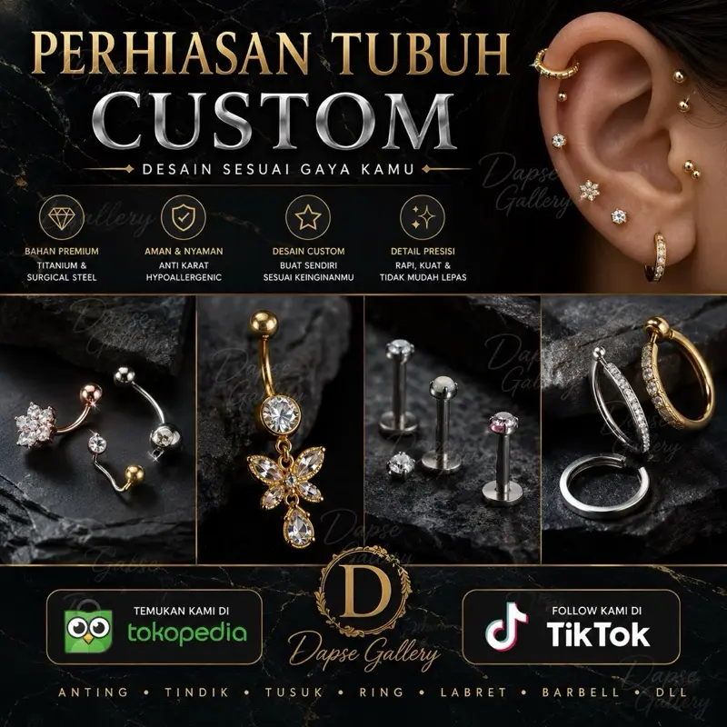 #19037 perhiasan tubuh order custom ukiran by Fajar