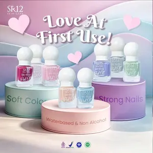 SR12 Nail Polish Peel Off 6ml | 8 Varian warna cantik Pewarna Kuku Kutek