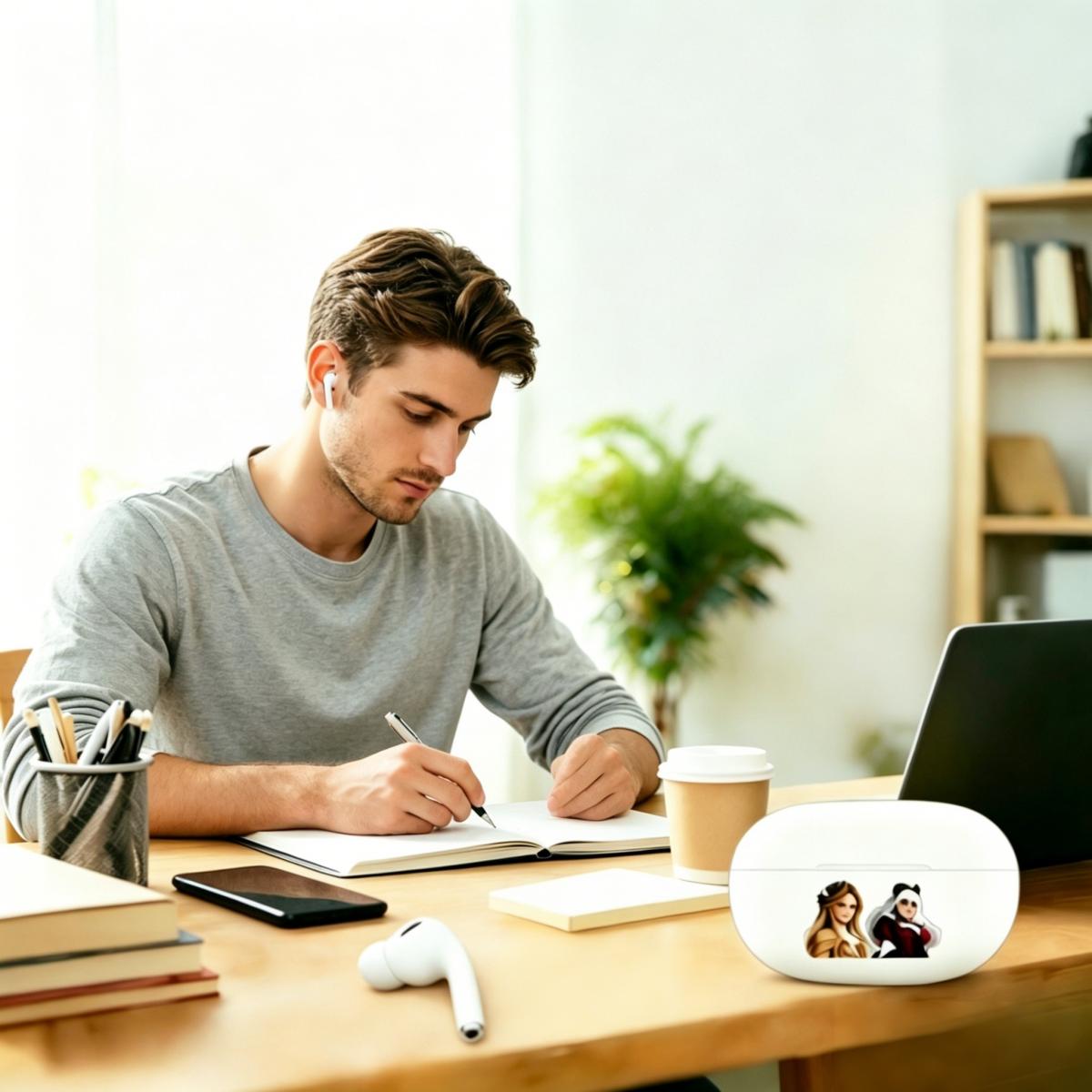 GreatwallMLBBAI TranslationTWSNirkabelEarphone BluetoothHandsfree, Bluetooth 5.3, IPX5, Mikrofon Bawaan, efek suara HIFI, cocok untuk olahraga, Smart Touch, kompatibel dengan ponsel dan tablet, dll. Wireless Headset