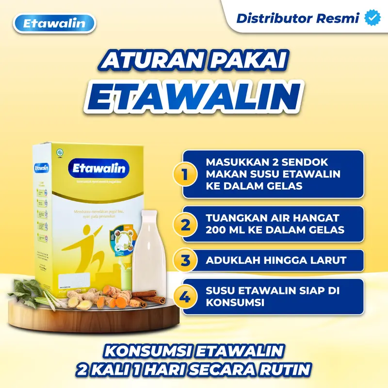 Etawalin Official Original 2 Box Susu Bubuk Kambing Etawa Bantu Masalah Nyeri Sendi Asam Urat dan Pegal Linu bisa COD 4