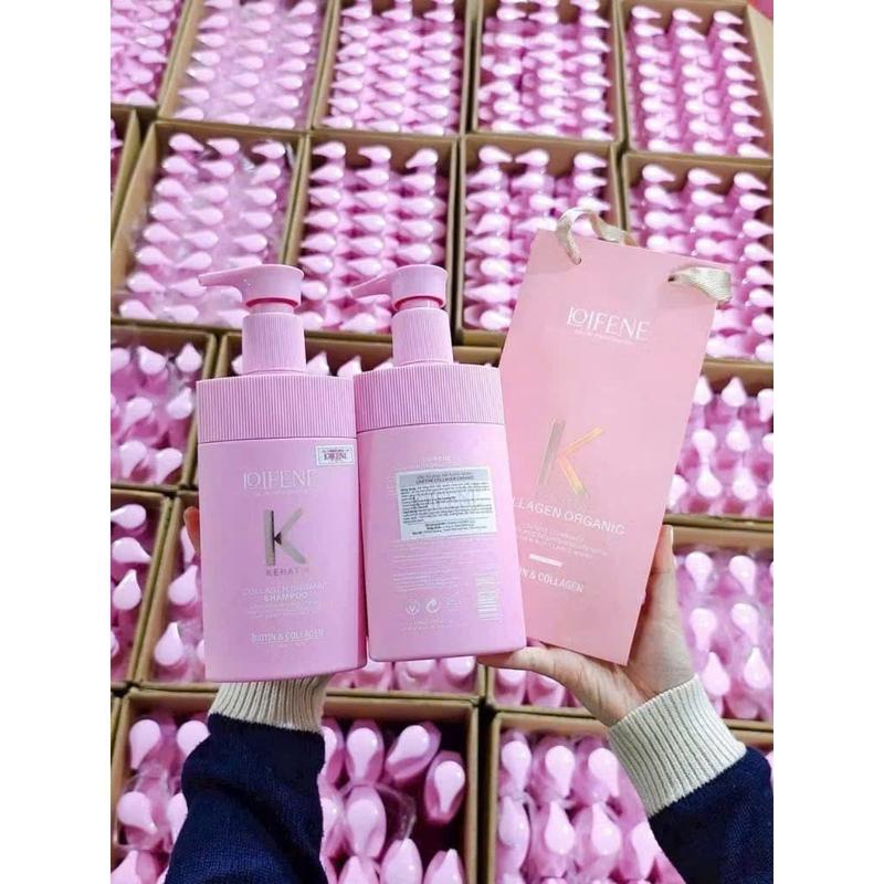   Bản Phục Hồi  1 Cặp Dầu Gội Biotin Collagen 1.000ml   500ml Gội - 500ml Xả   Màu Hồng Mã Mới  SP002177 