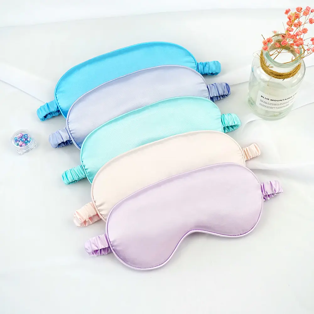 Blackout Sleep Mask Silk Eye Dream Night Mask Cover Soft Relax Eyes Bandage Sleeping Blindfold For Women Men Eye Mask