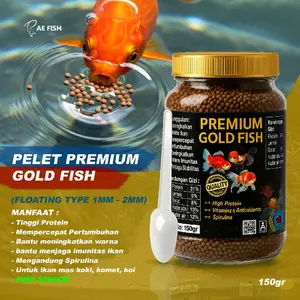 Pelet ikan mas koi 150gr pelet premium sepesial gold fish plus spirulina