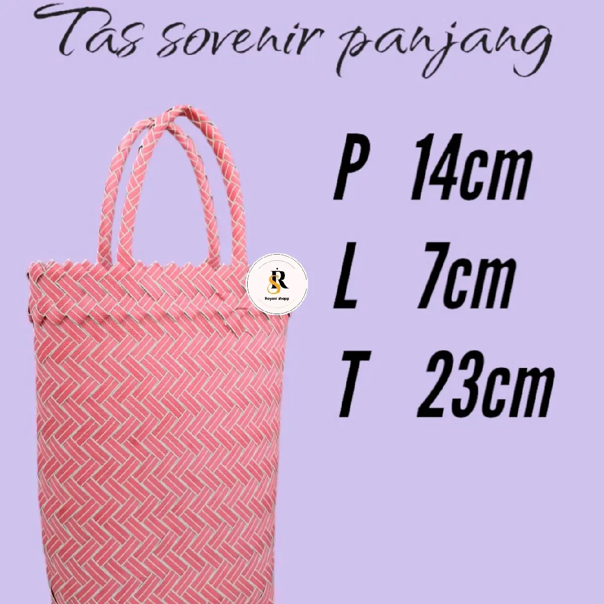 tas sovenir panjang/tas botol/tas anyaman plastik/tas hampers/tas parcel