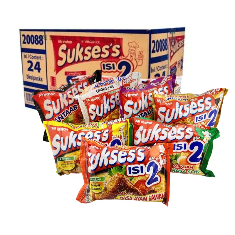 Mie Sukses Isi 2 [ 1 Dus Isi 24 Pcs] / Mi Instan Mie Goreng Mie Kuah Kari Ayam Kecap Ayam Geprek Ayam Kremes Rendang 0